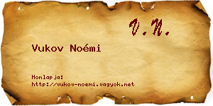 Vukov Noémi névjegykártya